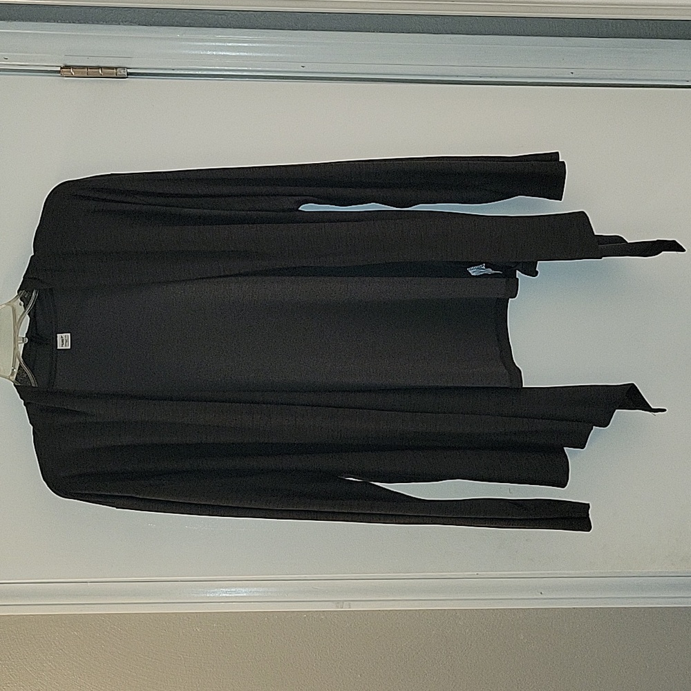 Old Navy Black Open-Front Draped Cardigan